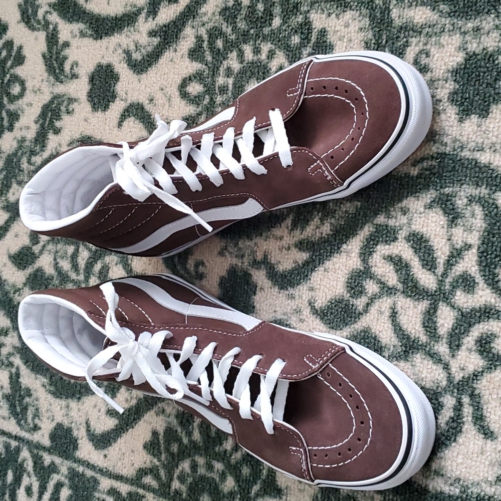 Vans high tops, brown, size 8 women's/6.5 Men's